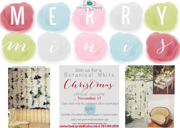 Mini Sessions-Holiday Styled Sessions-Botanical White Christmas